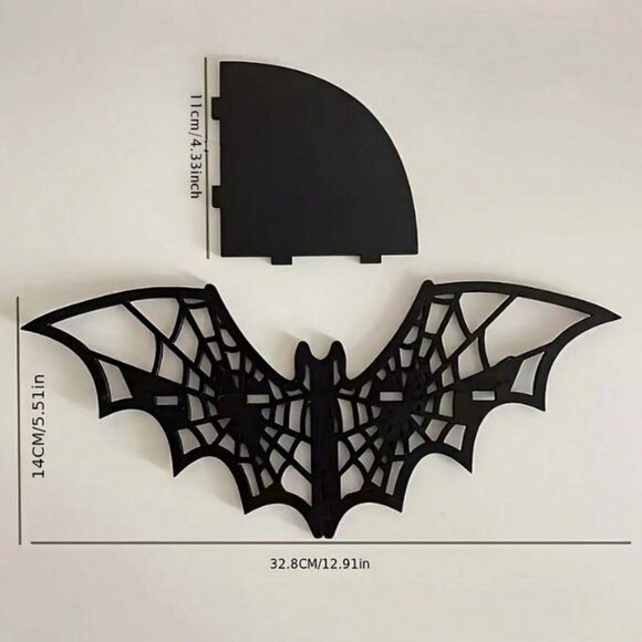 Corner Bat Floating Shelf Brown NWT - Picture 3 of 5